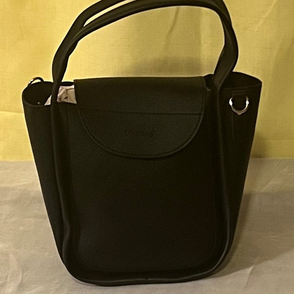 Unaone Crossbody Vegan Leather Black Bag